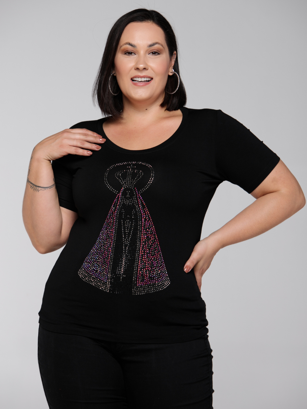 T-Shirt Santa Strass - Divina Garota