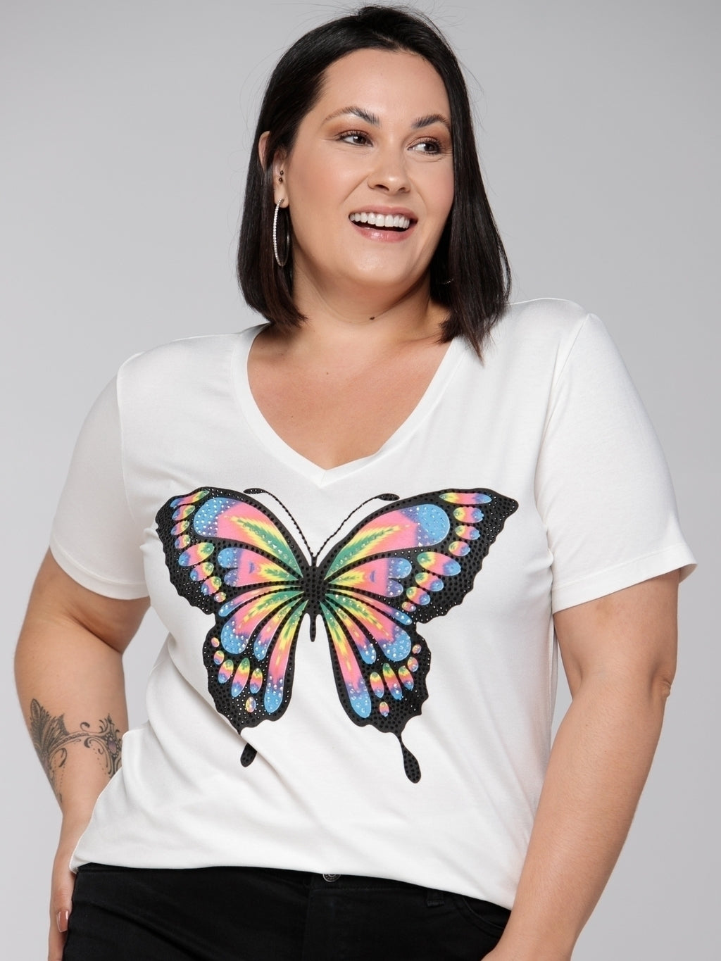 T-shirt Borboleta Colorida