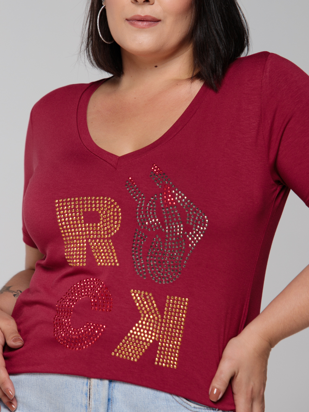 T-shirt Rock Strass