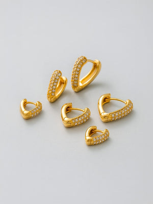 Trio Argola Coração Cravejado - Divina Garota