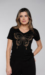 T-shirt Butterfly Strass