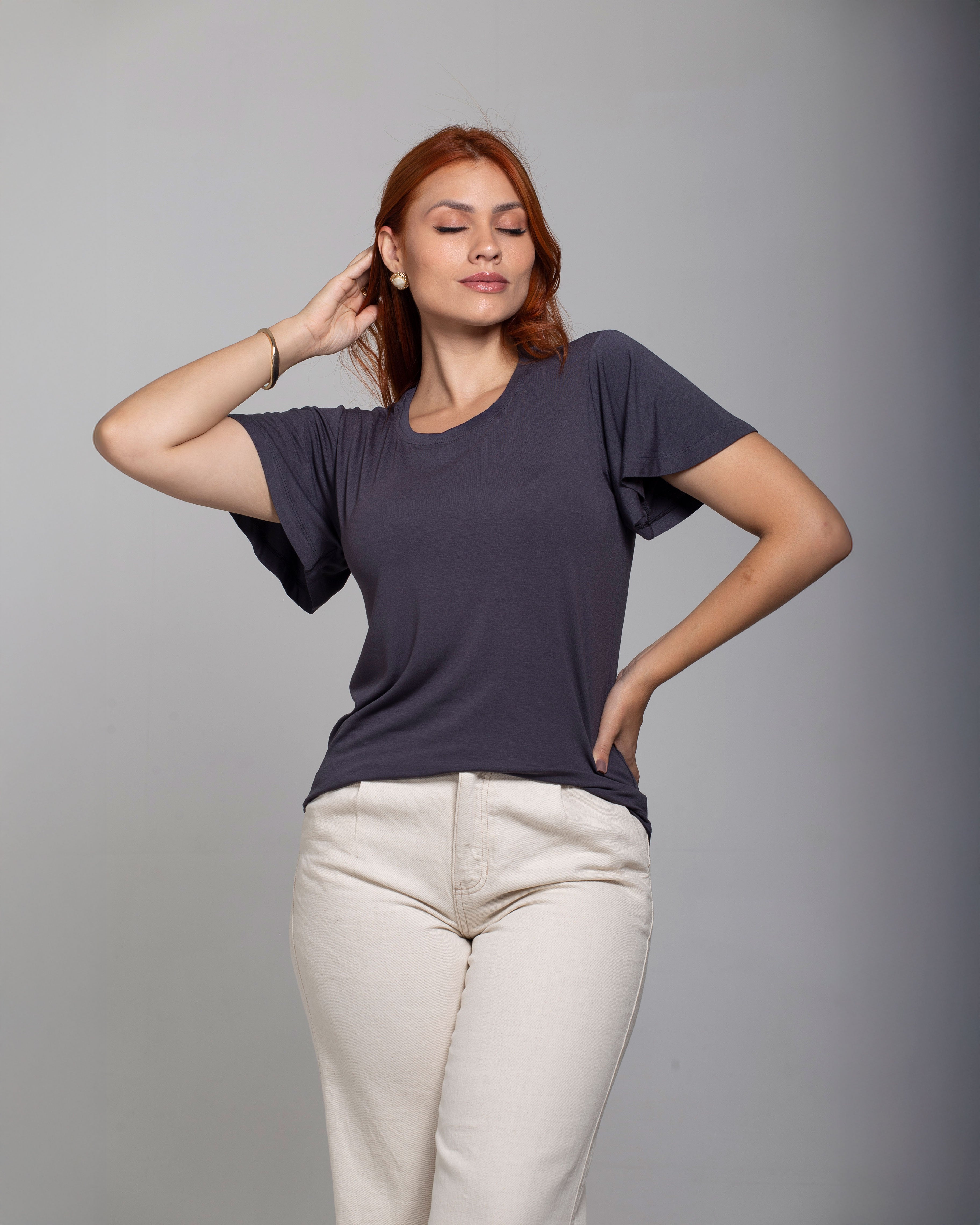 Blusa Essencial Manga Sino - Divina Garota