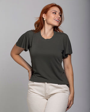 Blusa Essencial Manga Sino - Divina Garota
