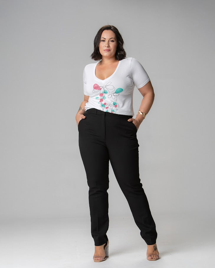 T-shirt Floral Abstrato