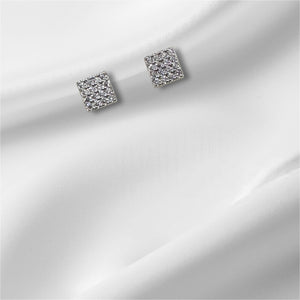 Brinco Square Cravejado Zircônia - Divina Garota