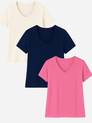 Kit 3 Peças Essenciais Gola V Divina Garota