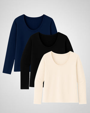 Kit 3 Peças Essenciais Manga Longa - Divina Garota