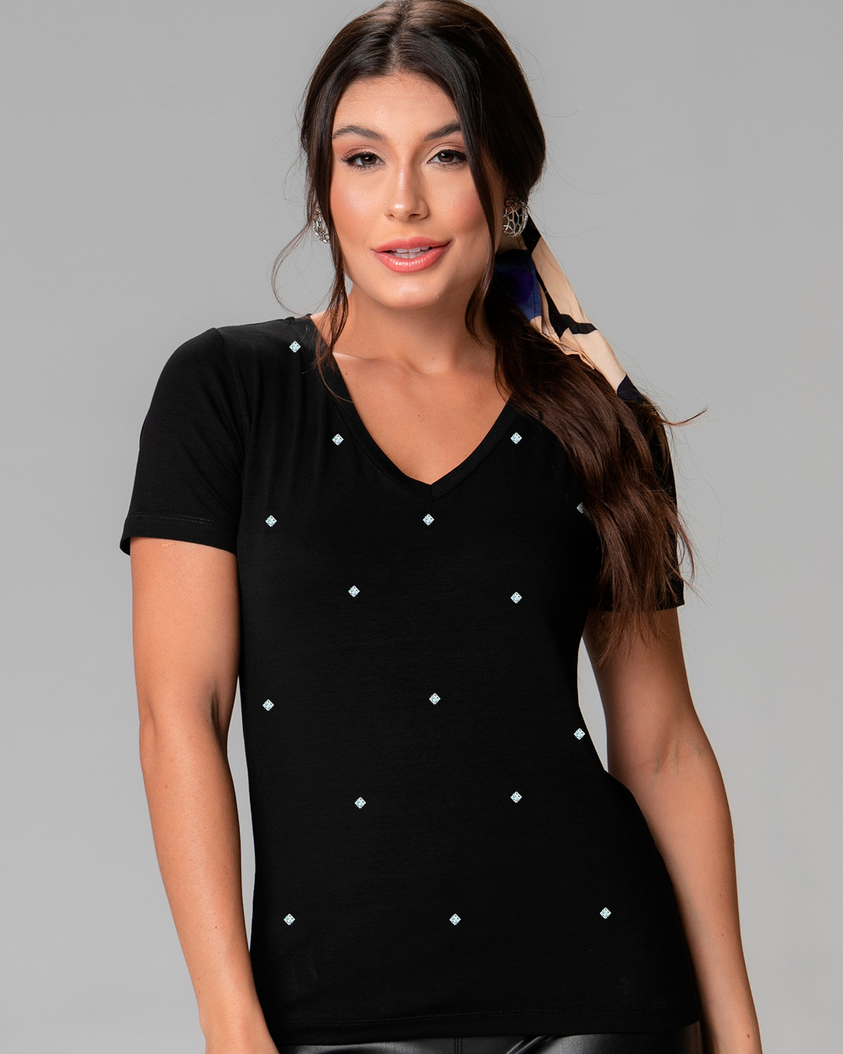 T-Shirt Bordada Pontos de Luz
