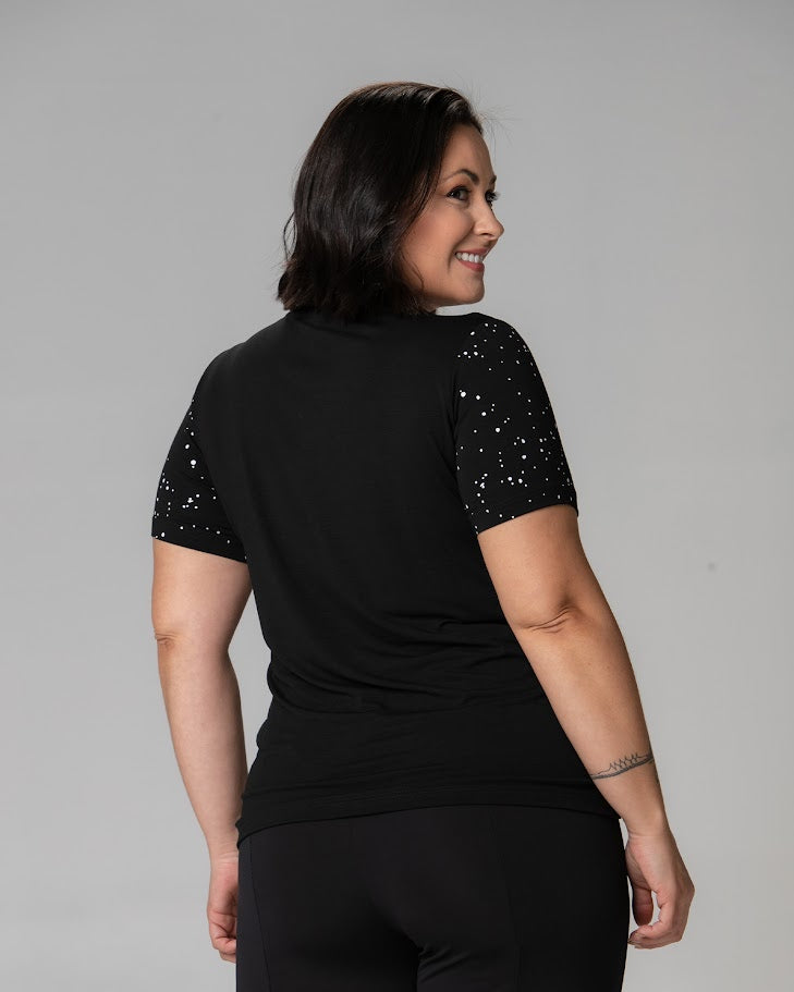 T-Shirt Caveira Poá Strass