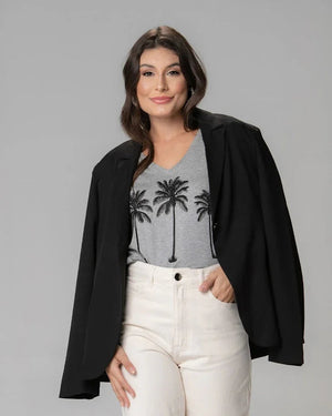 T-shirt Estampada Coqueiros - Divina Garota