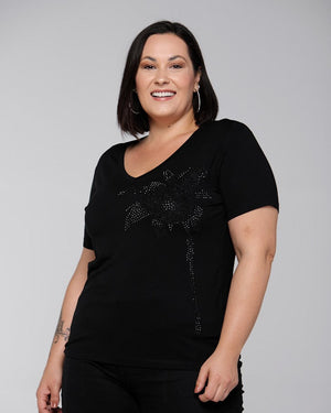 T-Shirt Coqueiro Strass - Divina Garota