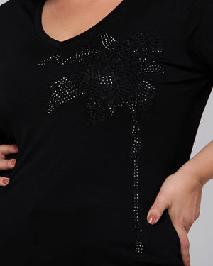 T-Shirt Coqueiro Strass - Divina Garota