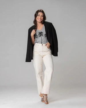 T-shirt Estampada Coqueiros - Divina Garota