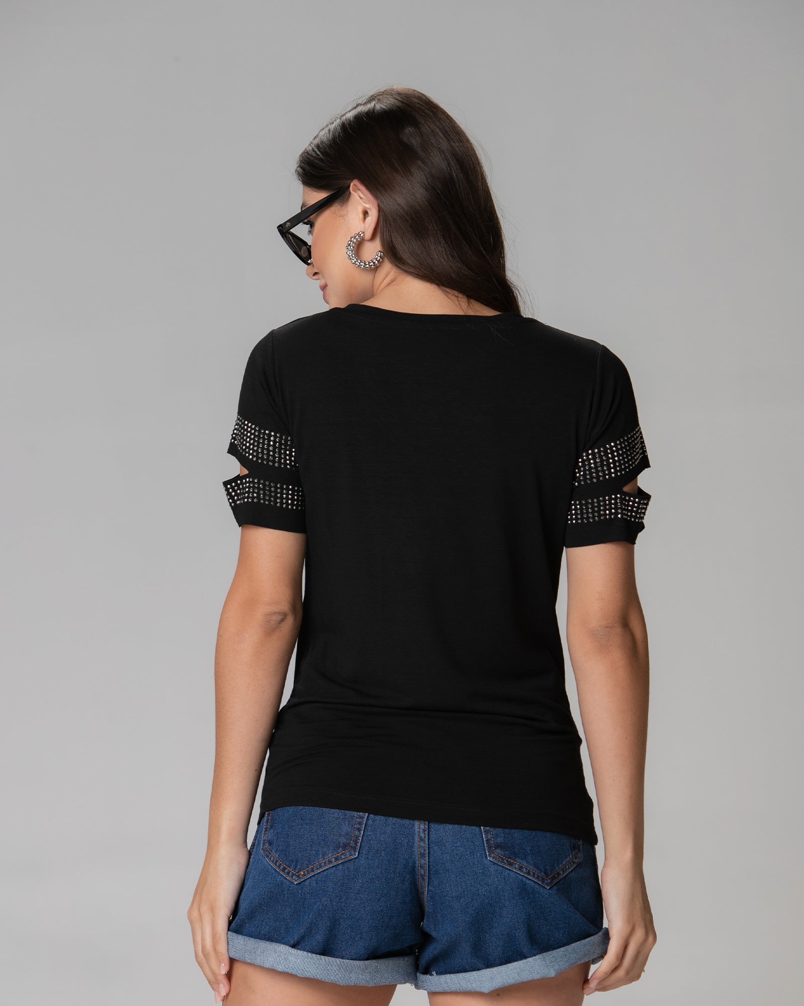 T-shirt Fenda Strass