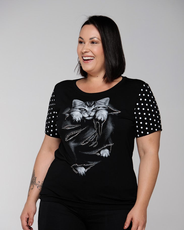 T-shirt Gato Poa