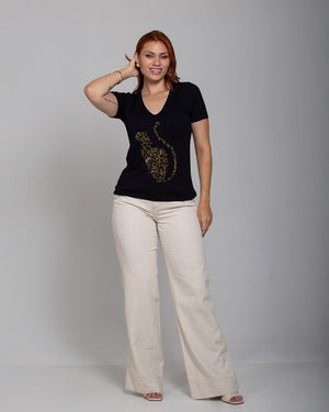 T-shirt Gato Tigrado - Divina Garota