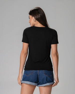 T-Shirt Listras Strass - Divina Garota