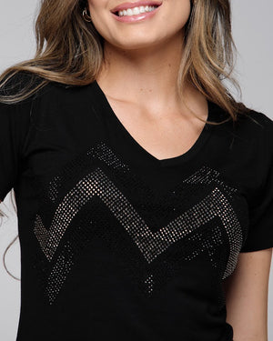 T-shirt Sintonia Strass - Divina Garota