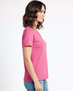 T-shirt Essencial Gola V Divina Garota