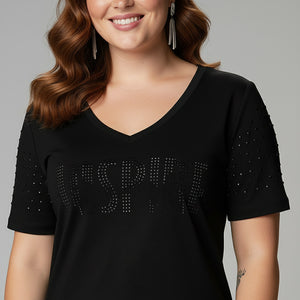 T-Shirt Inspire Strass Divina Garota