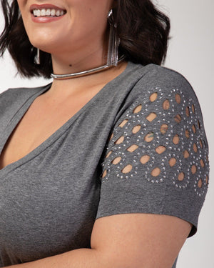 T-shirt Mosaico Strass - Divina Garota