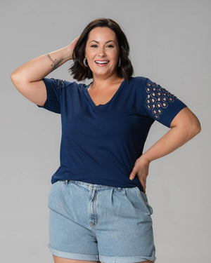 T-shirt Mosaico Strass - Divina Garota