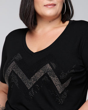 T-shirt Sintonia Strass - Divina Garota