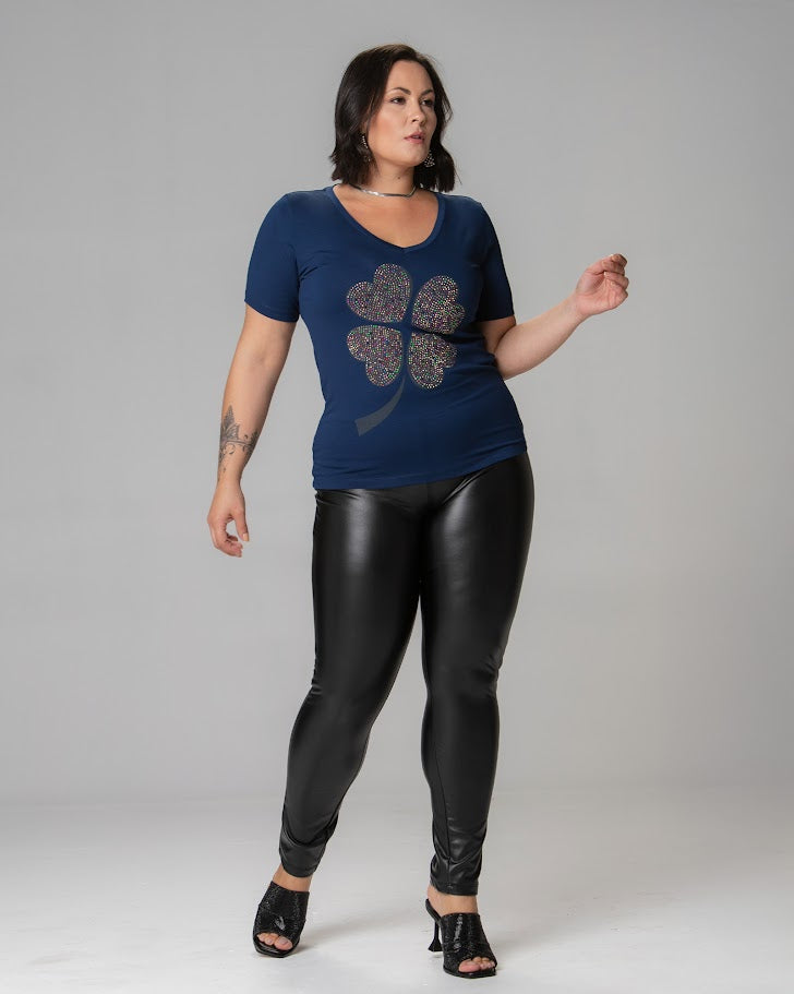 T-Shirt Trevo strass