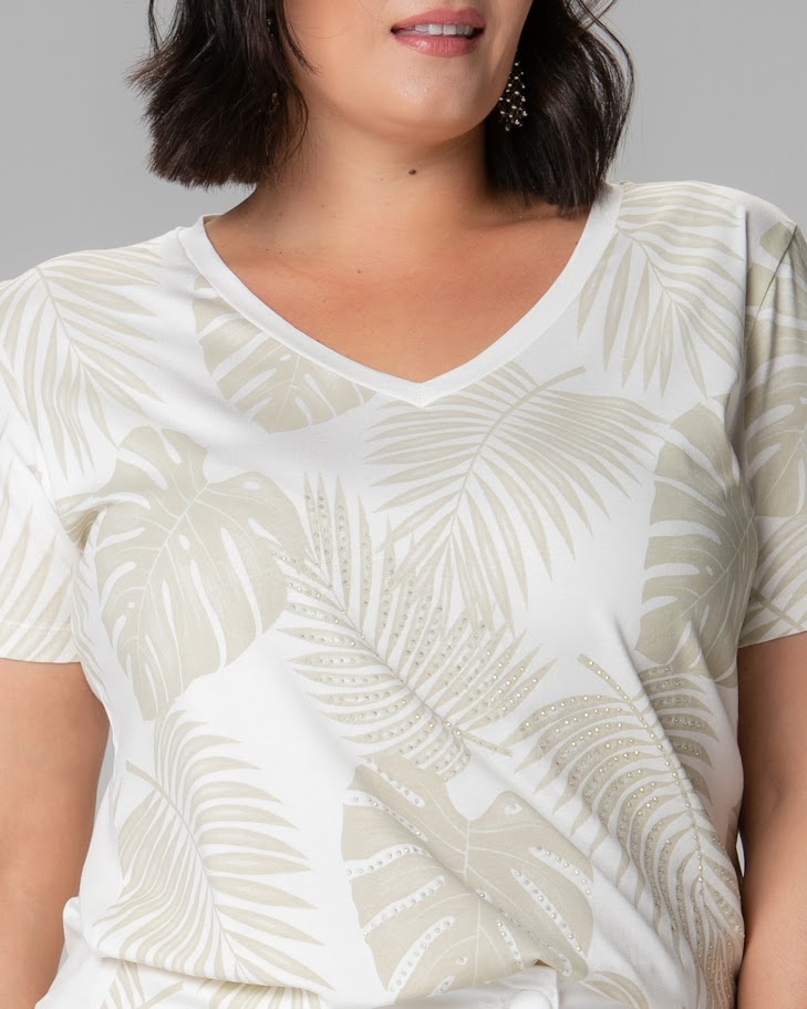 T-shirt Estampa Tropical