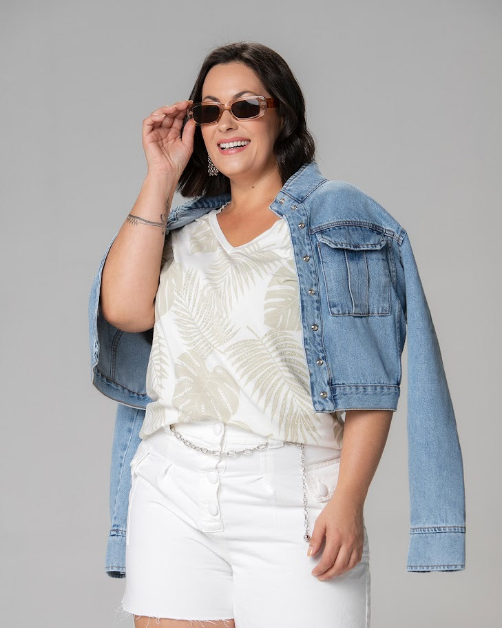 T-shirt Estampa Tropical