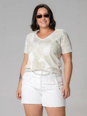 T-shirt Estampa Tropical - Divina Garota