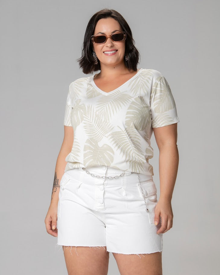 T-shirt Estampa Tropical
