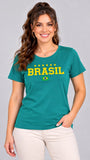 T-shirt Brasil 5 Estrelas - Verde