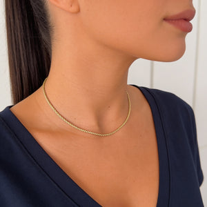 Colar Choker Baiano Banhado a Ouro 18K