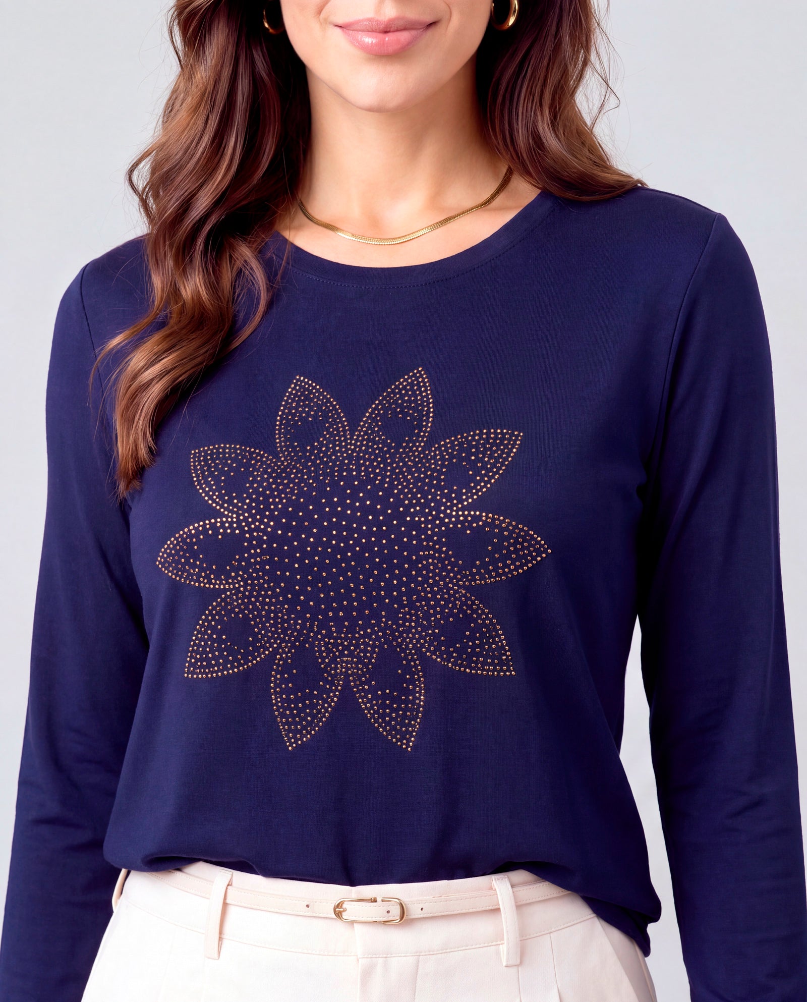 Blusa Manga Girassol Dourado
