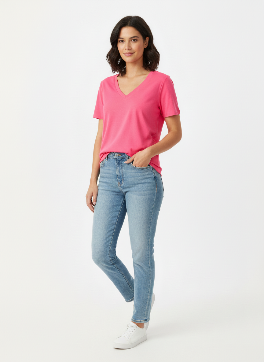 T-shirt Essencial Gola V