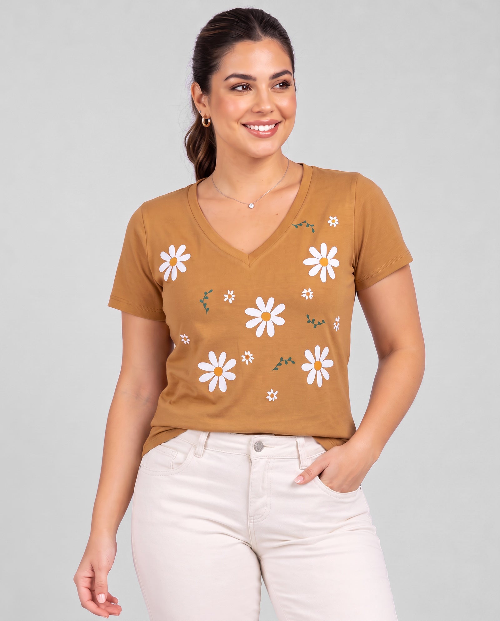 T-shirt Feminina Jardim de Margaridas