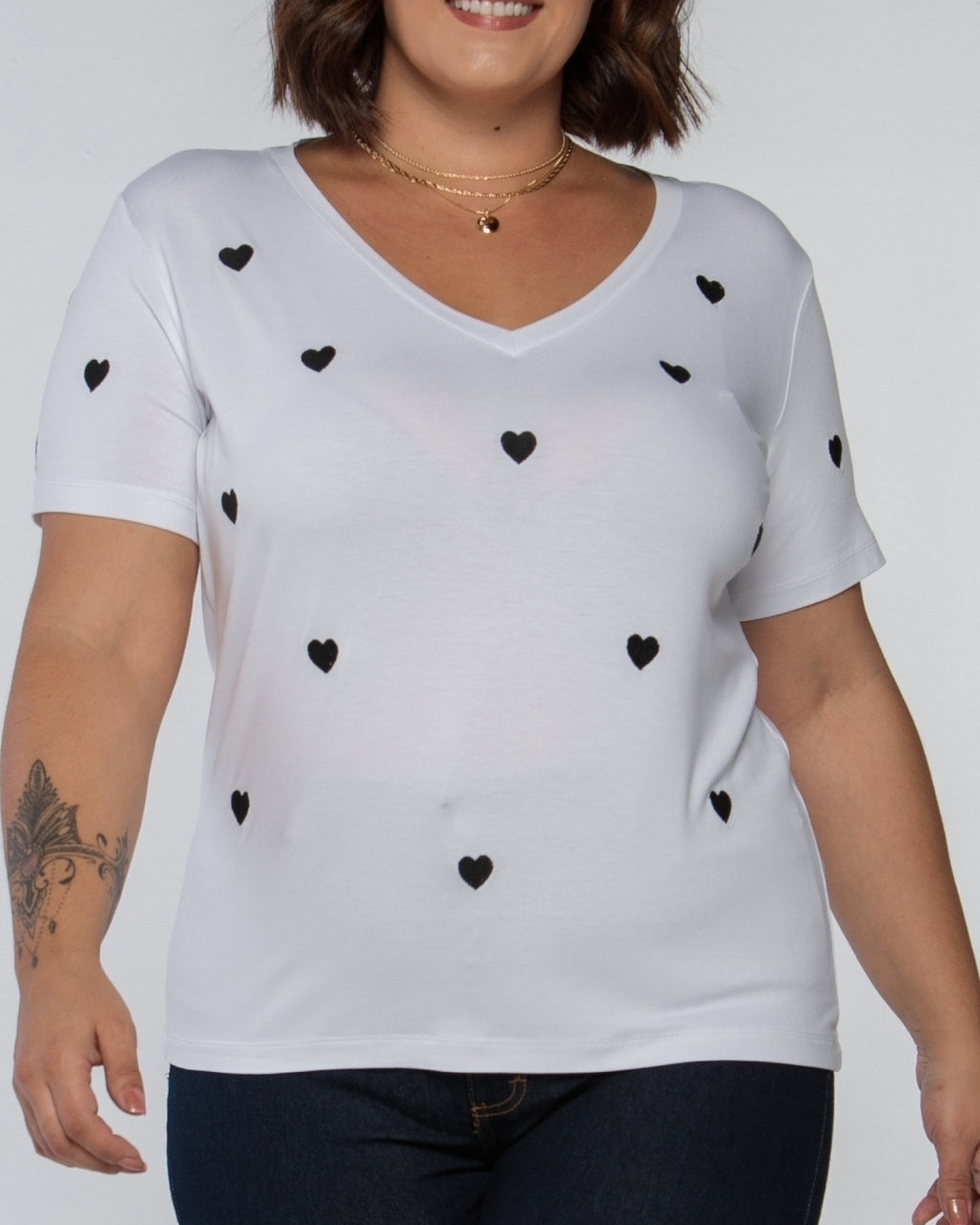 T-Shirt Bordada Heart