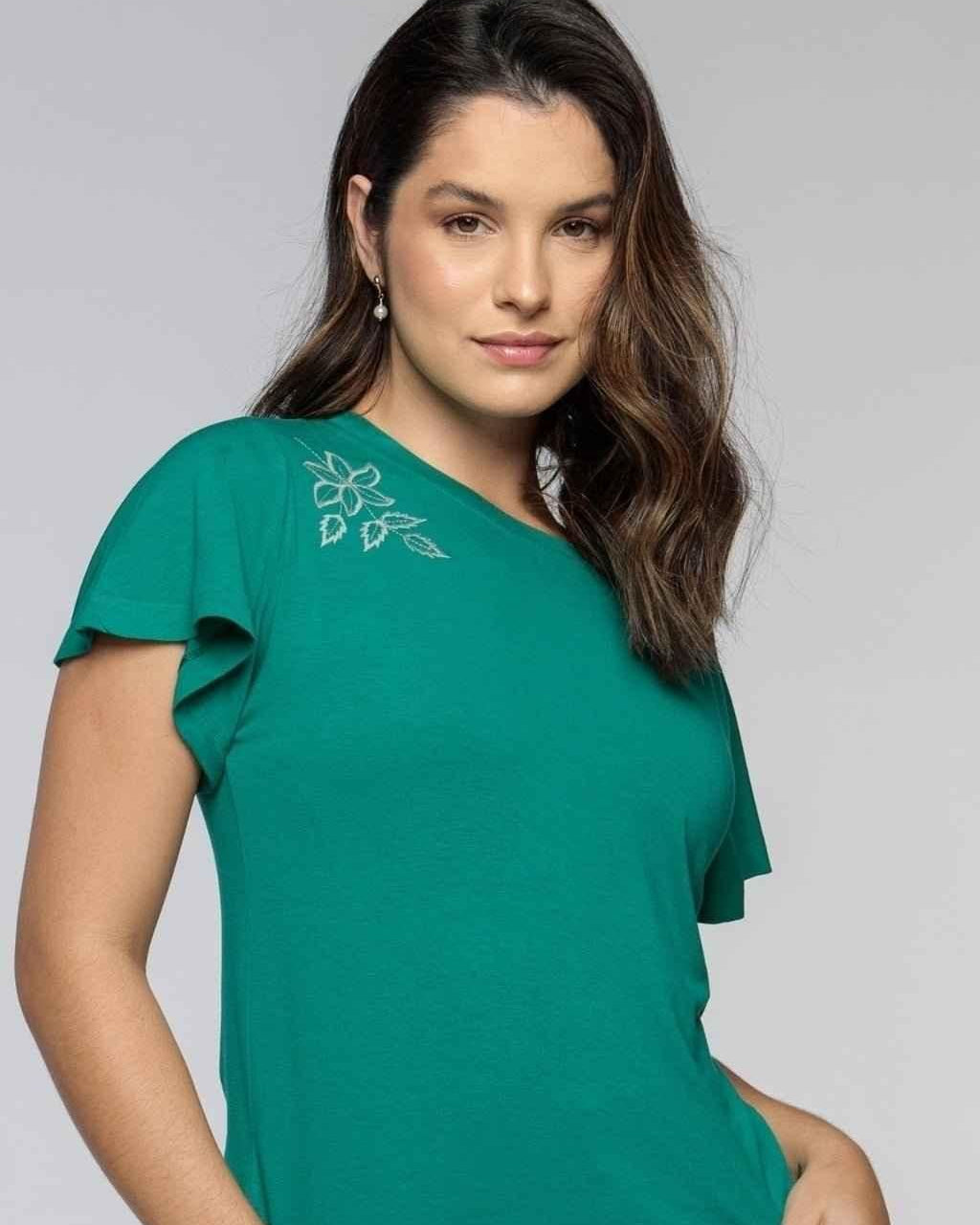 Blusa Bordada Flor de Lis