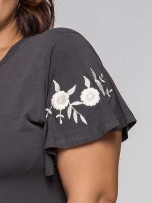 Blusa Bordada Sálvia - Divina Garota