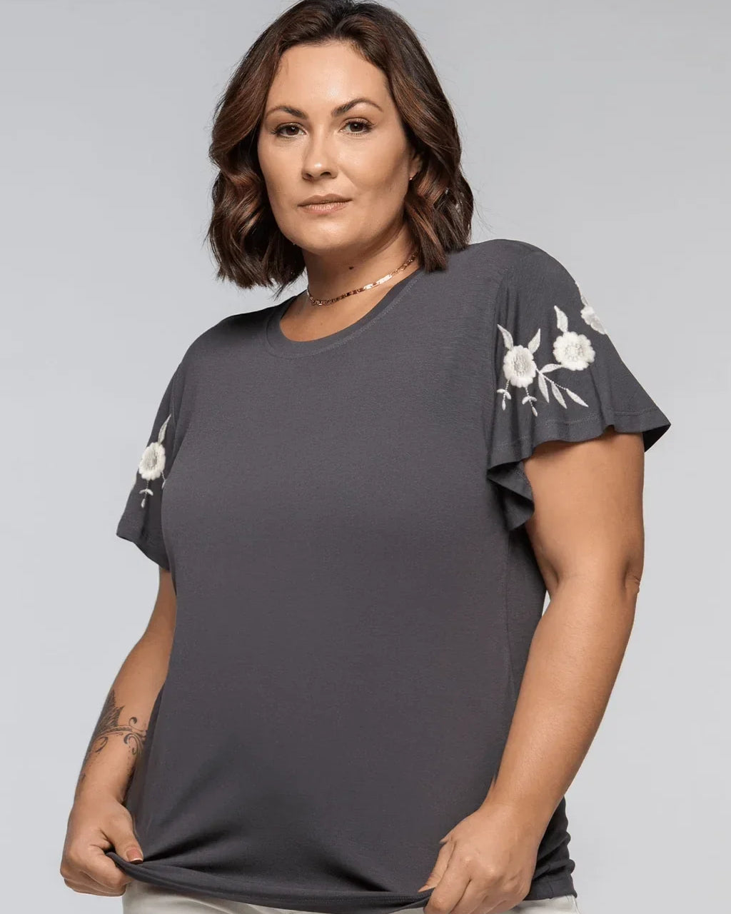 Blusa Bordada Sálvia - Divina Garota