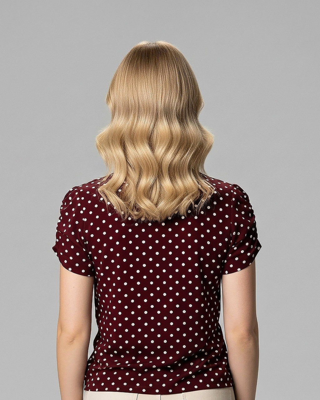 Blusa Bufante Poá Bordô - Divina Garota