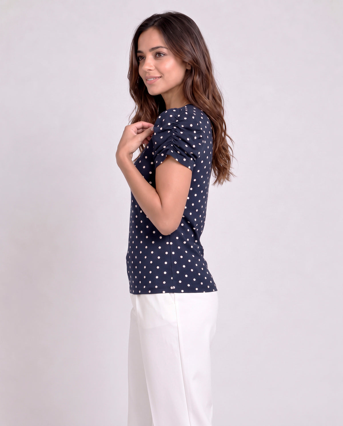 Blusa Bufante Poá Marinho