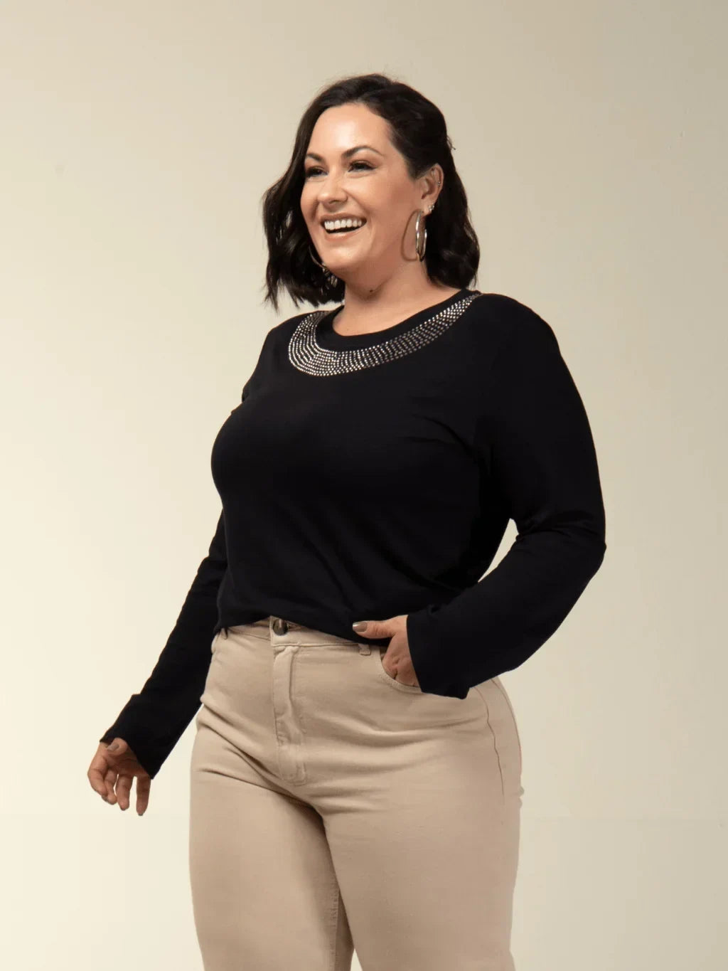 Blusa Moletinho Decote Glamour - Divina Garota