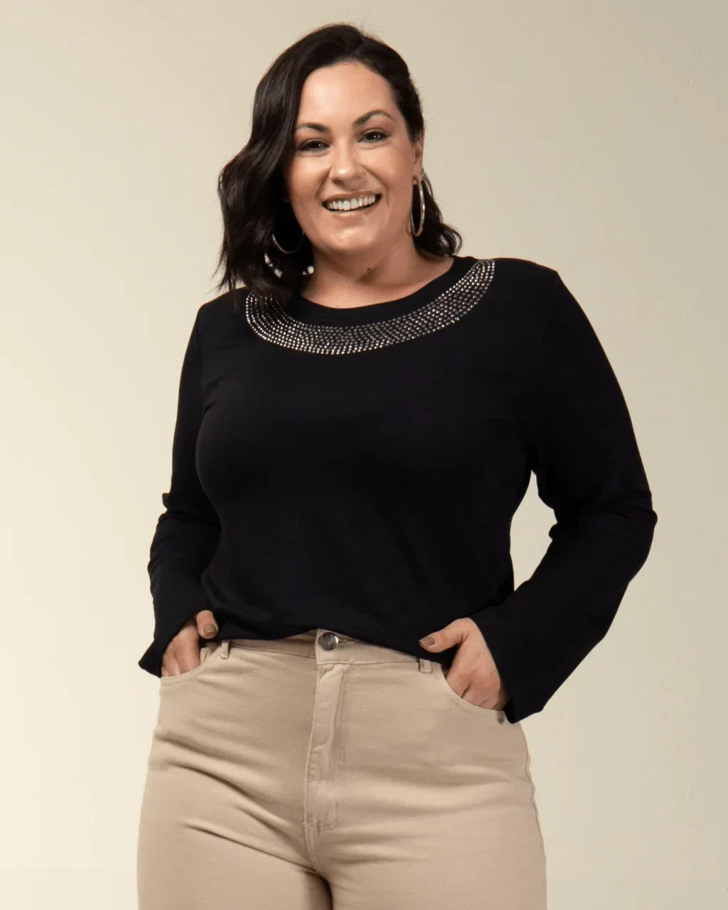Blusa Moletinho Decote Glamour - Divina Garota