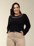 Blusa Moletinho Decote Glamour - Divina Garota