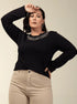 Blusa Moletinho Decote Glamour - Divina Garota