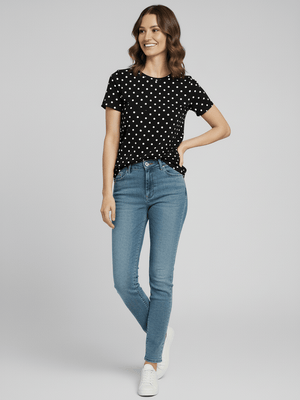 Blusa Poá Preta - Divina Garota