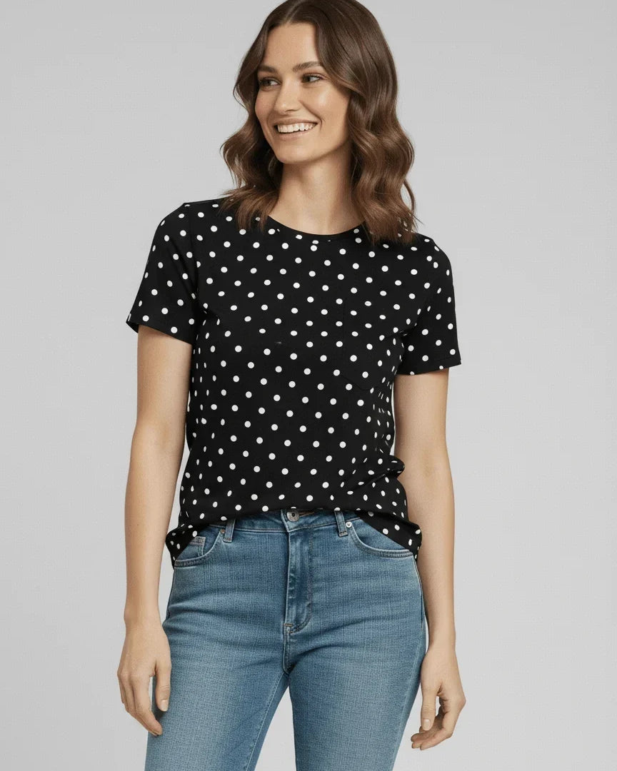 Blusa Poá Preta - Divina Garota