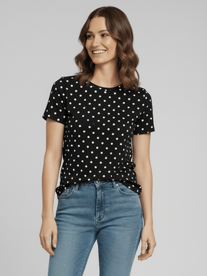 Blusa Poá Preta - Divina Garota